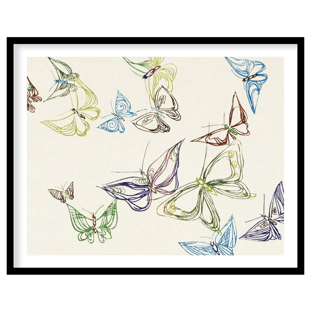 Experience the whimsical elegance of 'Abstract Butterfly Dance,' where vibrant butterflies flutter for gallery