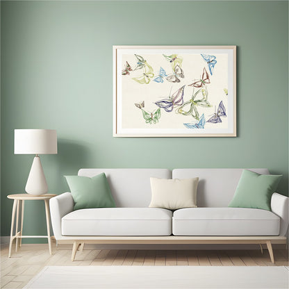Experience the whimsical elegance of 'Abstract Butterfly Dance,' where vibrant butterflies flutter for Hall