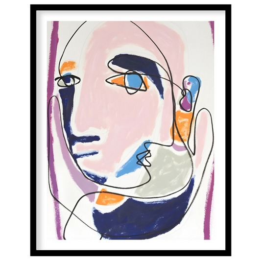 This contemporary abstract artwork, though not directly by Pablo Picasso or Henri Matisse, is clear… for lovely house