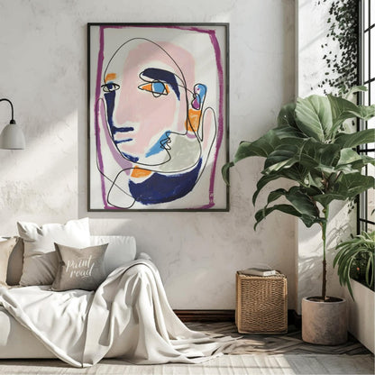Abstract Contours (Homage to Picasso & Matisse) Painting available online at Paintroad showing abstract portrait art collector and art gallery