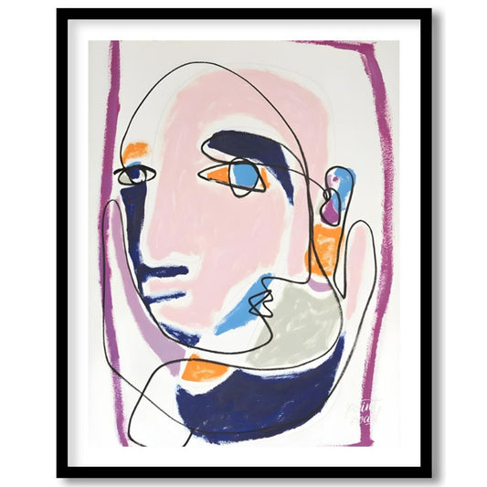 Abstract Contours (Homage to Picasso & Matisse) Painting available online at Paintroad showing abstract portrait art collector and art gallery