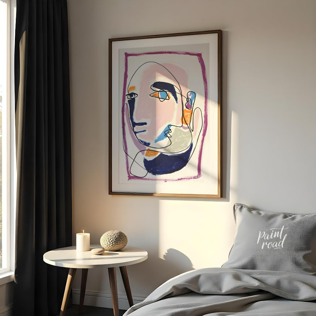 Abstract Contours (Homage to Picasso & Matisse) Painting available online at Paintroad showing abstract portrait art collector and art gallery