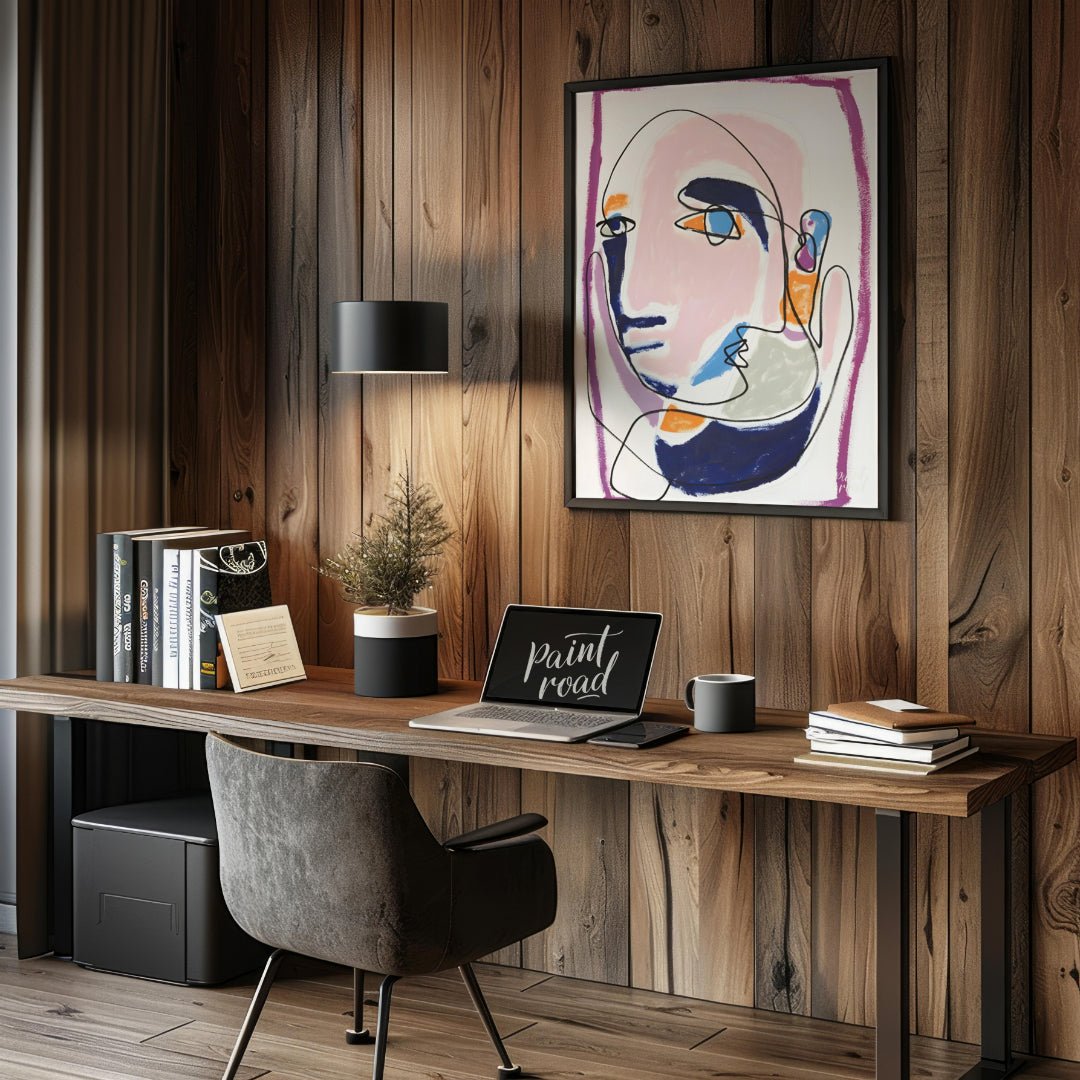 Abstract Contours (Homage to Picasso & Matisse) Painting available online at Paintroad showing abstract portrait art collector and art gallery