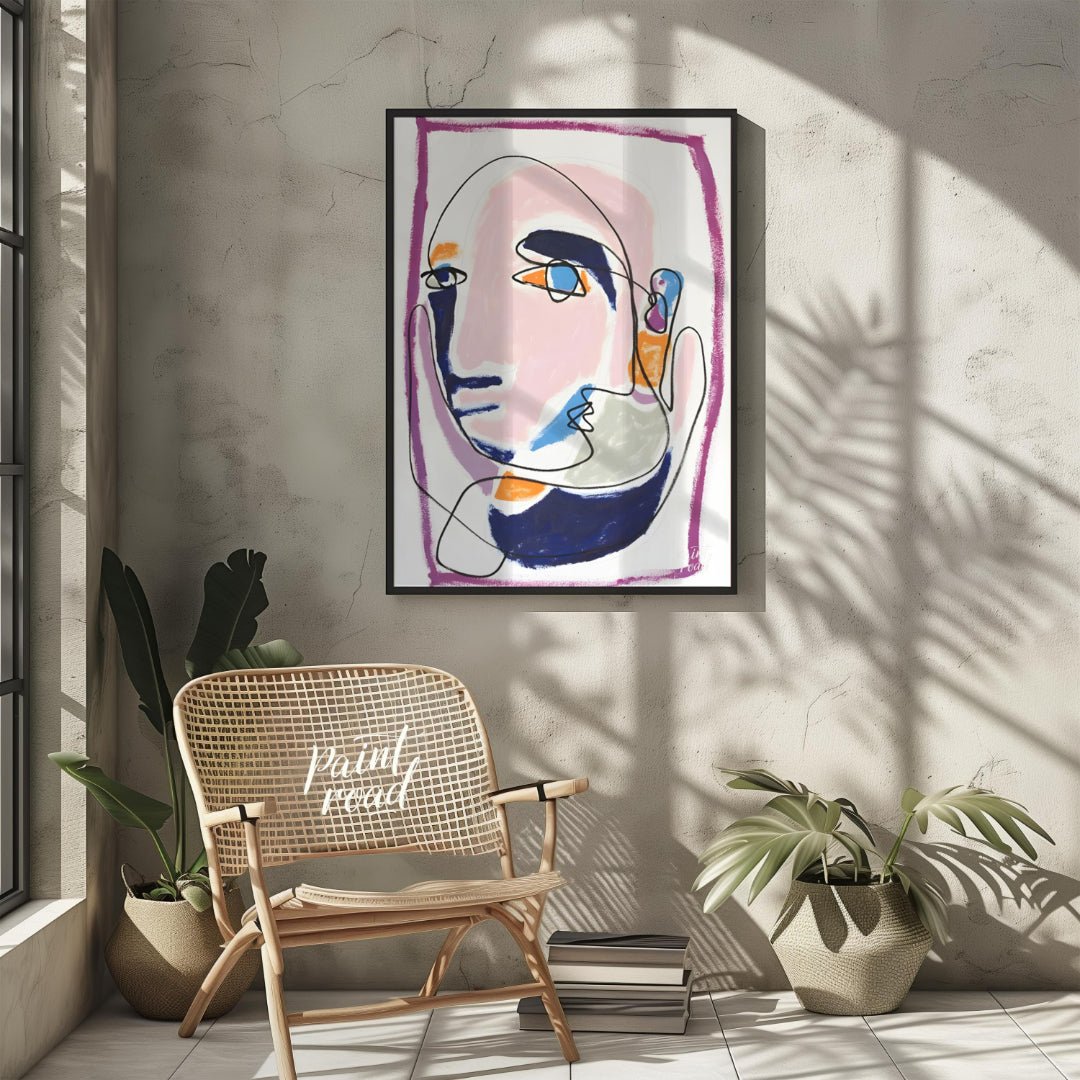 Abstract Contours (Homage to Picasso & Matisse) Painting available online at Paintroad showing abstract portrait art collector and art gallery