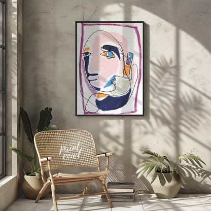 Abstract Contours (Homage to Picasso & Matisse) Painting available online at Paintroad showing abstract portrait art collector and art gallery