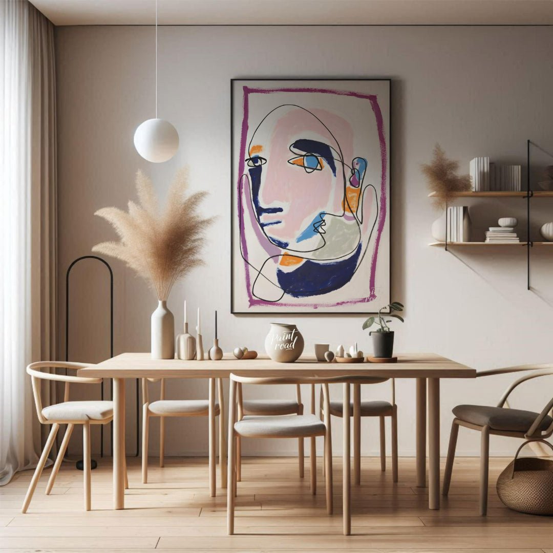 Abstract Contours (Homage to Picasso & Matisse) Painting available online at Paintroad showing abstract portrait art collector and art gallery