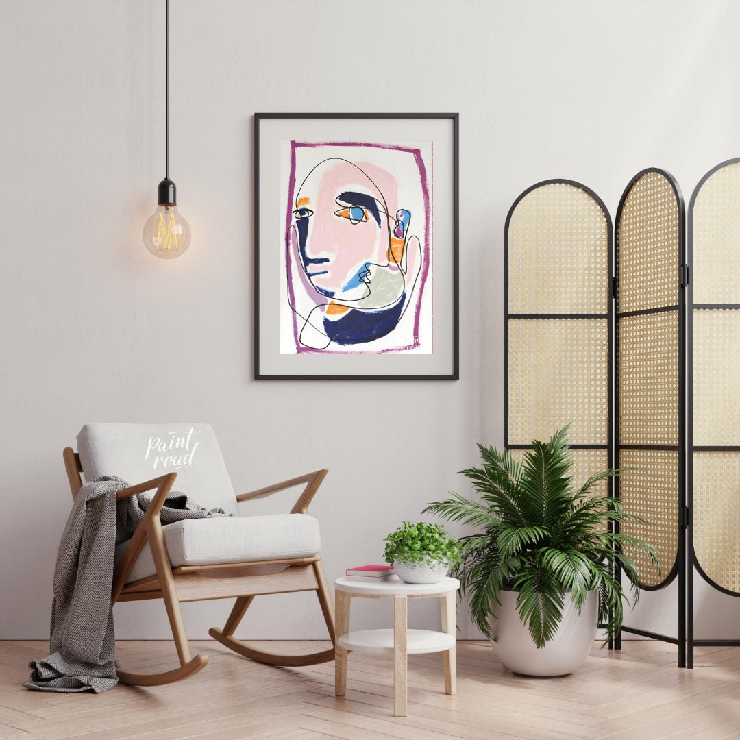 Abstract Contours (Homage to Picasso & Matisse) Painting available online at Paintroad showing abstract portrait art collector and art gallery