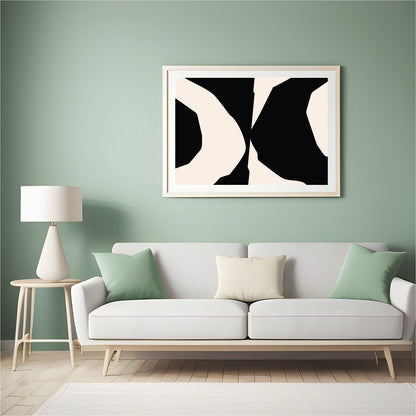 Explore the bold elegance of 'Abstract Contrast Symphony,' a striking piece that captivates with for Hall