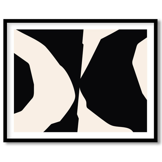 Explore the bold elegance of 'Abstract Contrast Symphony,' a striking piece that captivates with for retreat