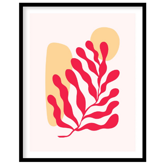 Elevate your space with the serene charm of “Abstract Coral Flow,” a minimalist art print that blen… for house