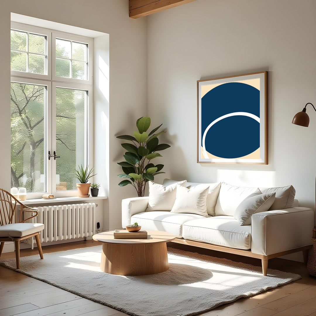 Dive into a vibrant underwater fantasy with this captivating composition. Bold, abstract shapes and for Living Room