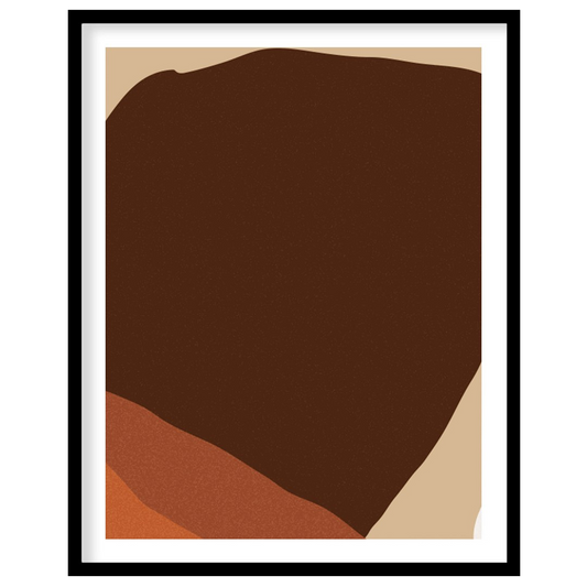 This captivating abstract piece features a harmonious blend of earthy hues and organic shapes. for decor