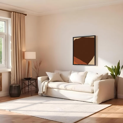 This captivating abstract piece features a harmonious blend of earthy hues and organic shapes. for Family Room