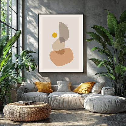 Elevate your space with this serene abstract piece featuring harmonious earthy tones. The blend of for Balcony