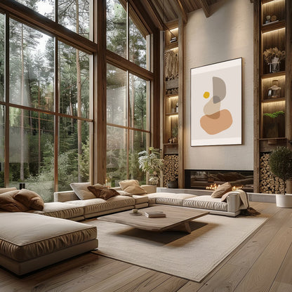 Elevate your space with this serene abstract piece featuring harmonious earthy tones. The blend of for Living Room