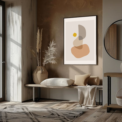 Elevate your space with this serene abstract piece featuring harmonious earthy tones. The blend of for sweet-home