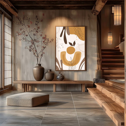 Immerse yourself in the soothing embrace of nature with this abstract wall art piece. Featuring for Hall