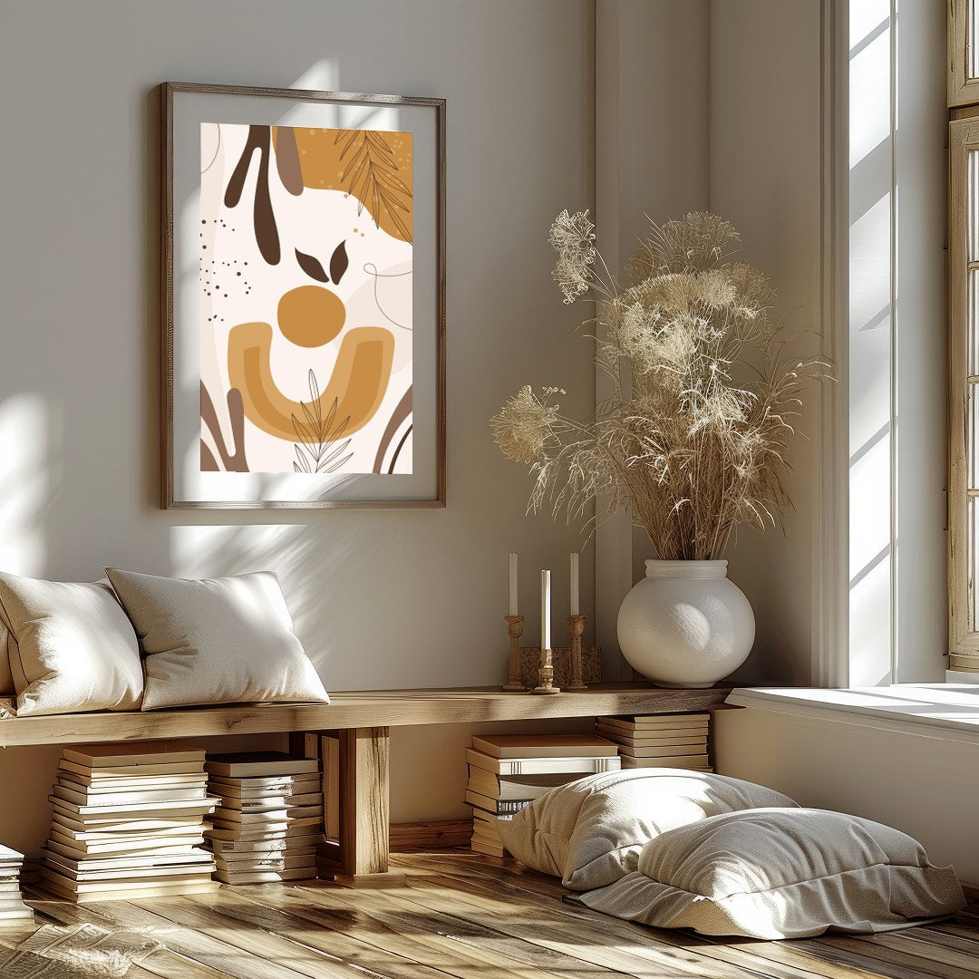 Immerse yourself in the soothing embrace of nature with this abstract wall art piece. Featuring for home