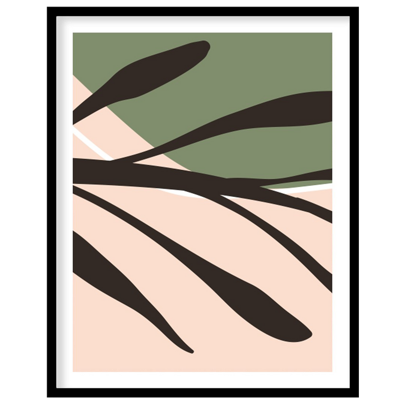 Abstract Earthy Tones with Sun and Leaf