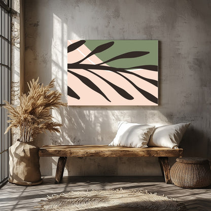 This captivating piece of abstract art blends warm earthy tones with vibrant shapes, evoking a for Veranda