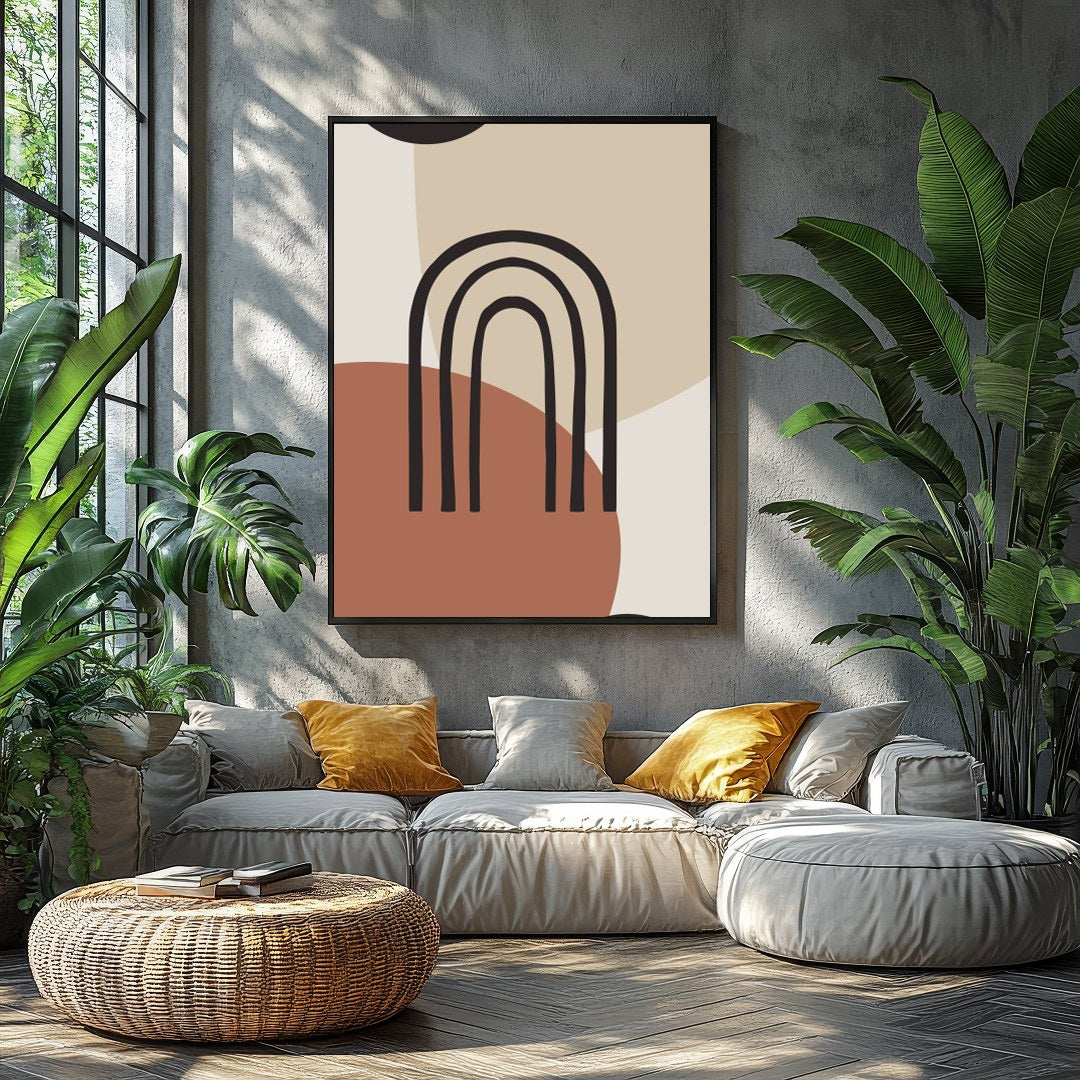 This stunning wall art piece combines modern design with a soothing color palette, featuring bold for Balcony