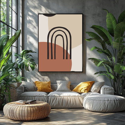 This stunning wall art piece combines modern design with a soothing color palette, featuring bold for Balcony