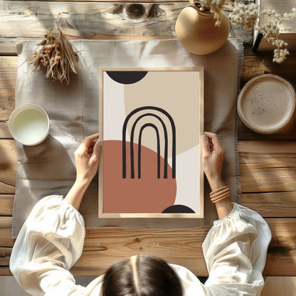 This stunning wall art piece combines modern design with a soothing color palette, featuring bold for Kitchen