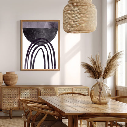 Elevate your space with this modern abstract piece that features a captivating geometric arch in for Extra Kitchen