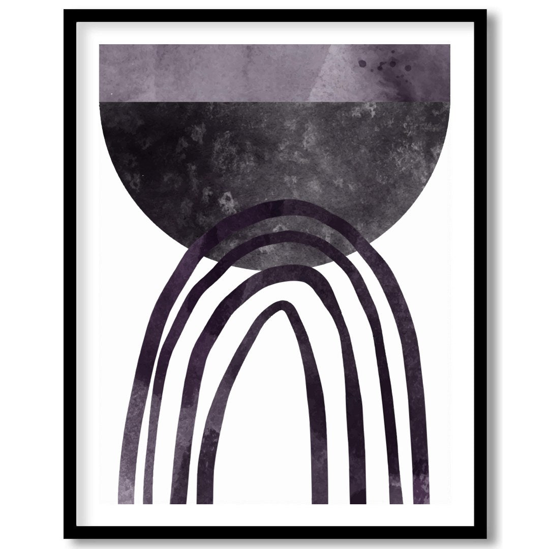 Elevate your space with this modern abstract piece that features a captivating geometric arch in for place