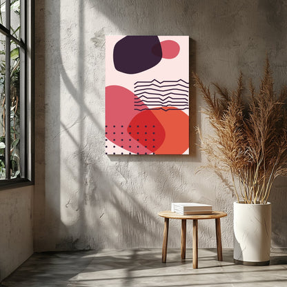 Elevate your space with this captivating abstract artwork featuring bold geometric shapes in for Entrance