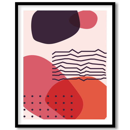 Elevate your space with this captivating abstract artwork featuring bold geometric shapes in for hallway