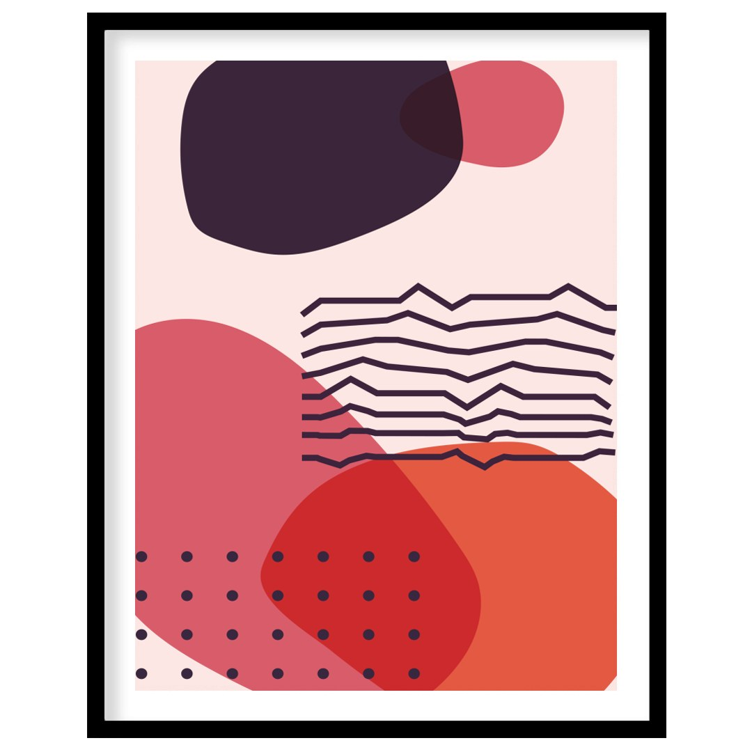 Elevate your space with this captivating abstract artwork featuring bold geometric shapes in for hallway