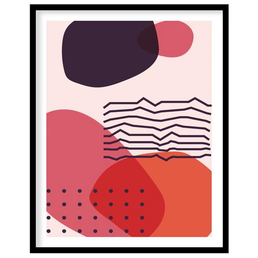 Elevate your space with this captivating abstract artwork featuring bold geometric shapes in for hallway