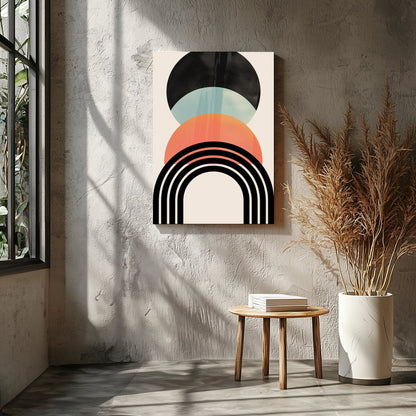 Embrace the elegance of simplicity with this abstract geometric art piece, featuring sleek lines for Entrance