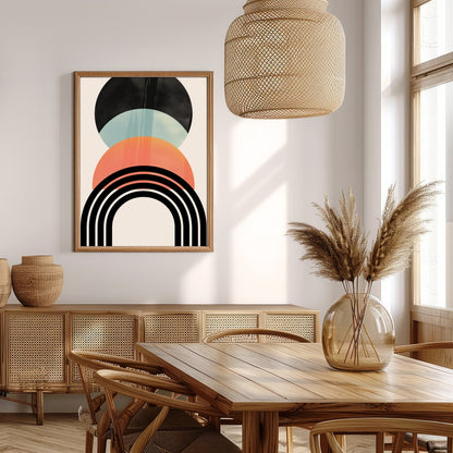 Embrace the elegance of simplicity with this abstract geometric art piece, featuring sleek lines for Extra Kitchen