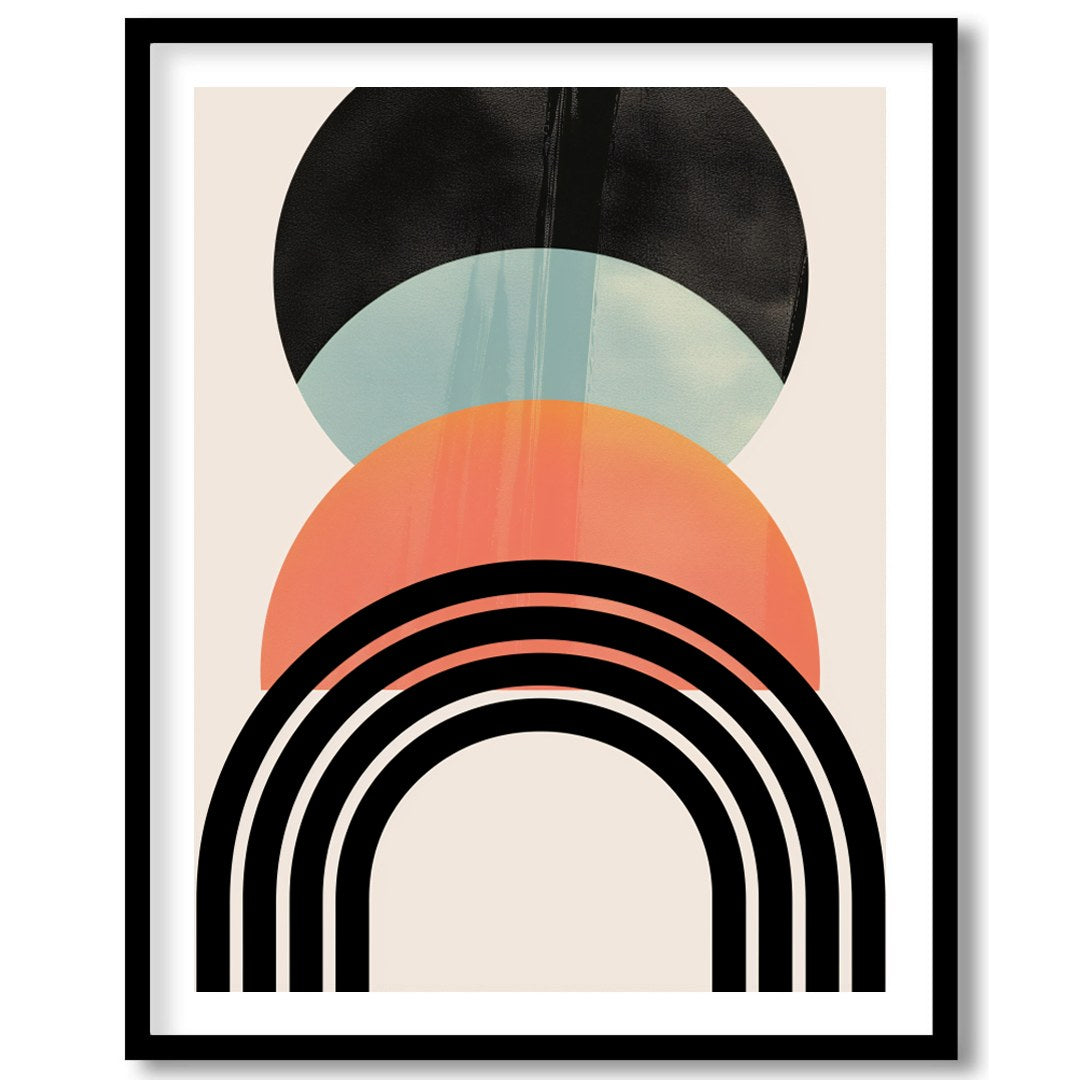 Embrace the elegance of simplicity with this abstract geometric art piece, featuring sleek lines for gallery