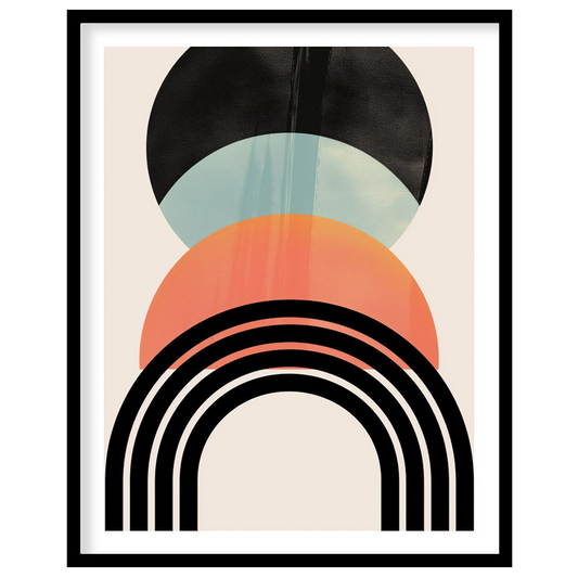 Embrace the elegance of simplicity with this abstract geometric art piece, featuring sleek lines for gallery