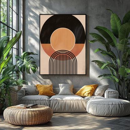 Dive into the world of geometry with this captivating abstract piece. Featuring an interplay of for Balcony