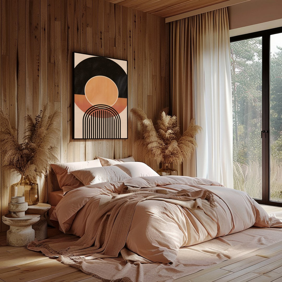 Dive into the world of geometry with this captivating abstract piece. Featuring an interplay of for Bedroom