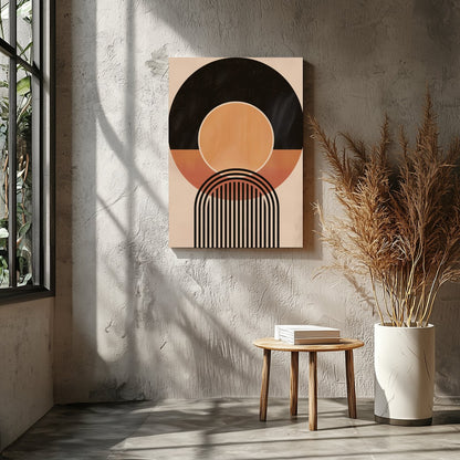 Dive into the world of geometry with this captivating abstract piece. Featuring an interplay of for Entrance
