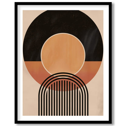 Dive into the world of geometry with this captivating abstract piece. Featuring an interplay of for nook