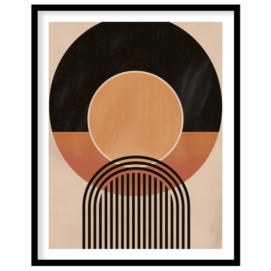 Dive into the world of geometry with this captivating abstract piece. Featuring an interplay of for nook