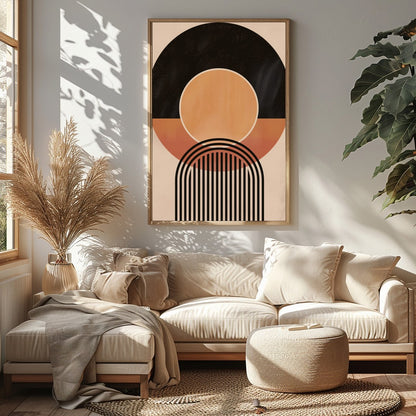 Dive into the world of geometry with this captivating abstract piece. Featuring an interplay of for Sitting Area