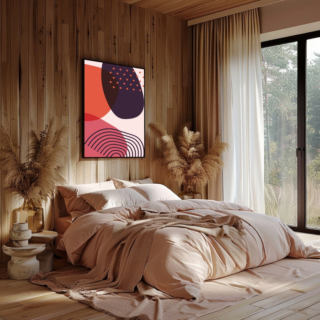 Infuse your space with modern elegance through this captivating piece. The interplay of bold for Bedroom