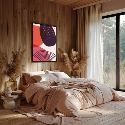 Infuse your space with modern elegance through this captivating piece. The interplay of bold for Bedroom