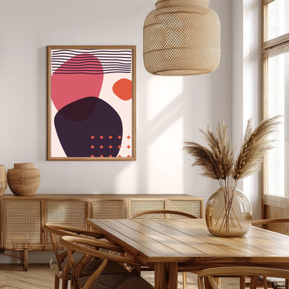 Discover the captivating balance of bold shapes and subtle hues in this modern abstract wall art. for Extra Kitchen