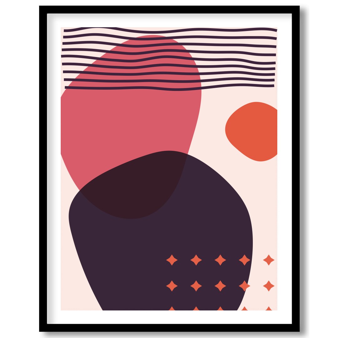 Discover the captivating balance of bold shapes and subtle hues in this modern abstract wall art. for nook