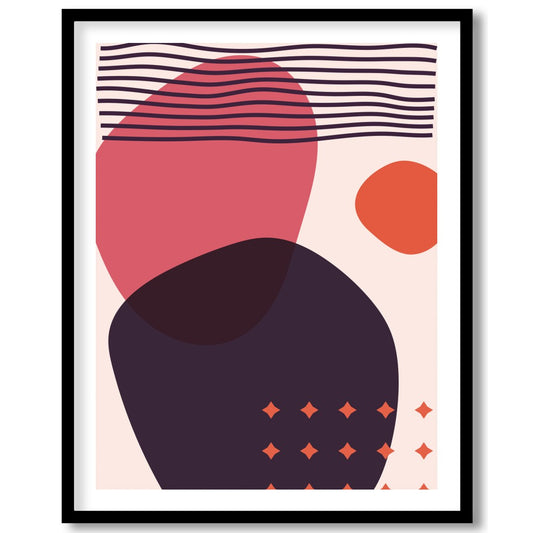 Discover the captivating balance of bold shapes and subtle hues in this modern abstract wall art. for nook