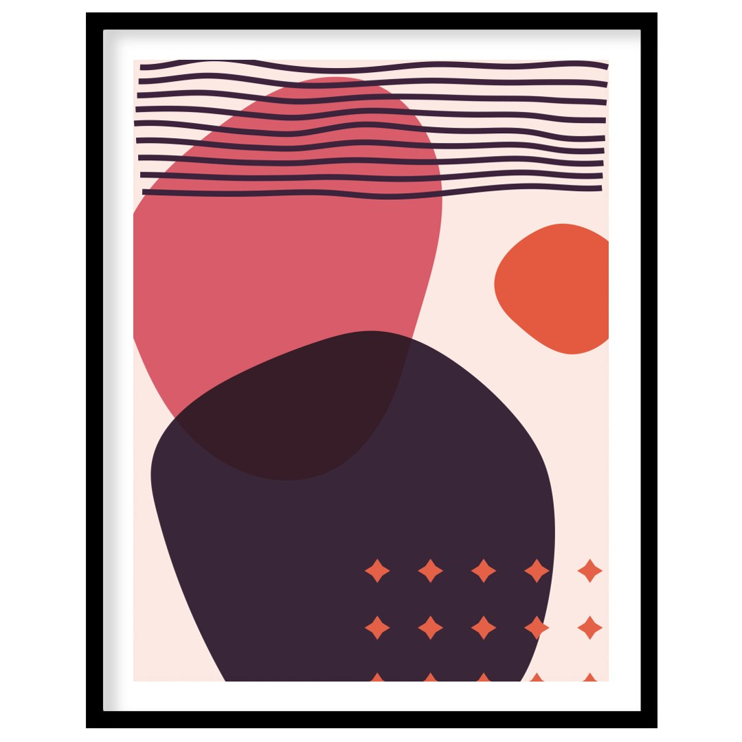 Abstract Harmony in Red and Black