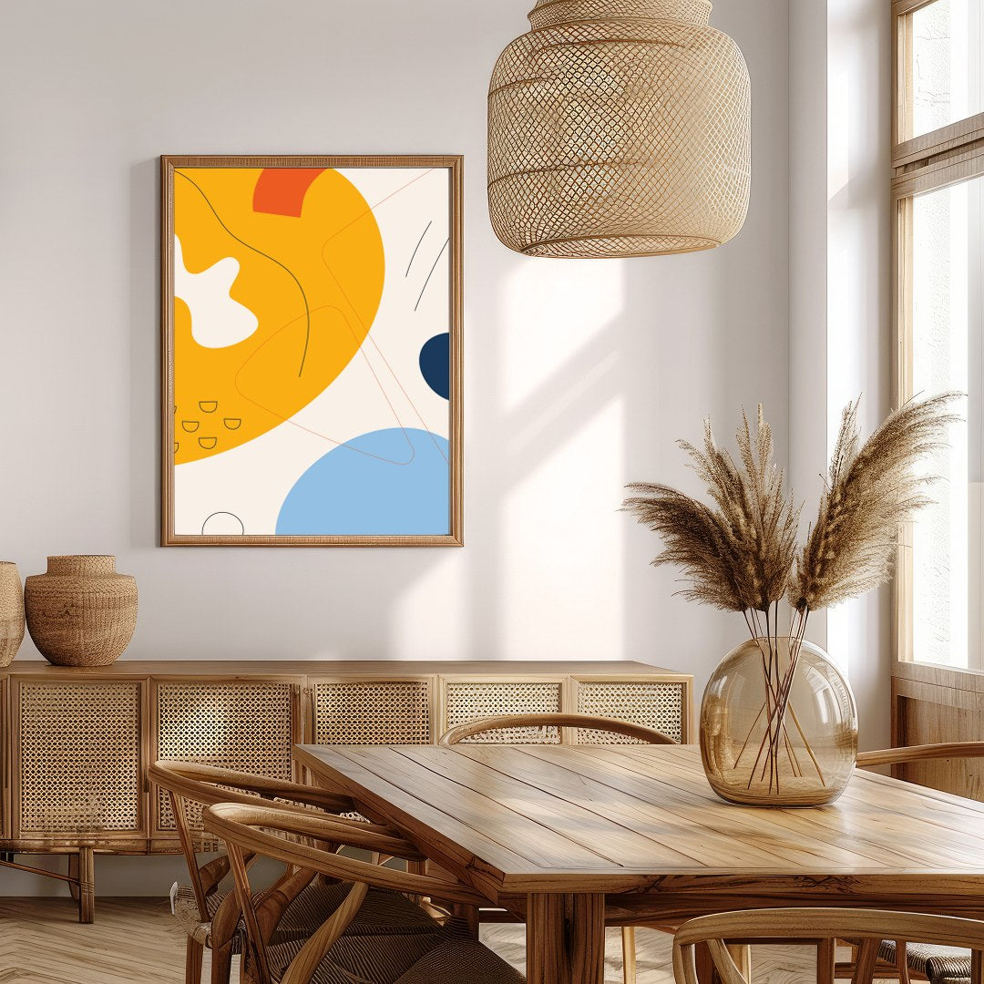 Dive into a world of vibrant abstraction with this captivating piece. Featuring bold geometric for Extra Kitchen
